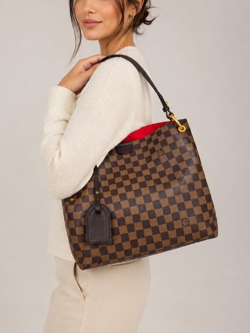 Louis Vuitton Graceful PM Shoulder Bag Damier Ebene Full Set - Picture 3 of 17